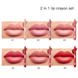 Two-in-one Lip Liner Lipstick Easy To Color