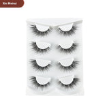 Four Pairs Of Eye Tail Lengthened False Eyelashes Three-dimensional Volume