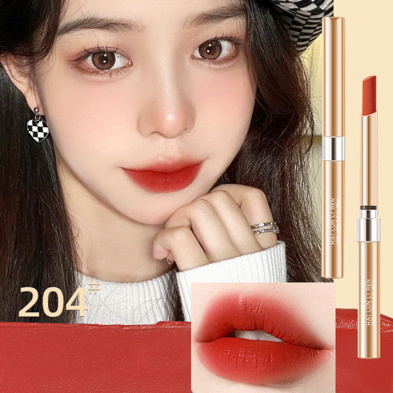 High Color Velvet Bright Aluminum Tube Student Lipstick