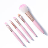 5 female makeup brushes set