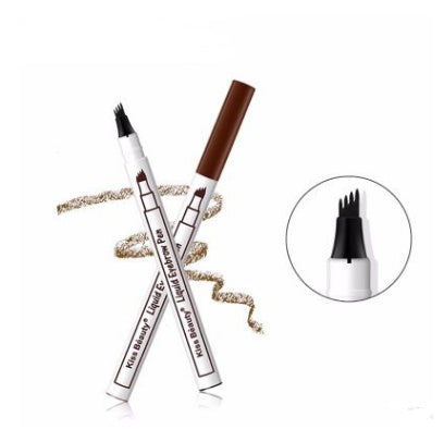 Three - or four-headed eyebrow pencils are waterproof and long-lasting