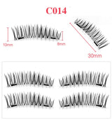 Double magnetic trimagnetic magnet false eyelash 24P full eye four sharpener magnetic eyelashes.