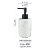 Light Luxury Ceramic Hand Sanitizer Shower Gel Shampoo Press Bottle