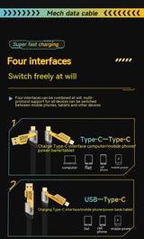 Four-in-one Super Fast Charge Data Cable