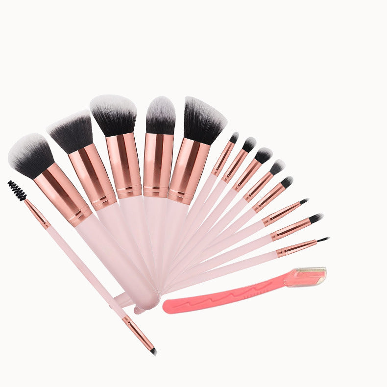 16 Makeup Brushes Suit Portable For Beginners