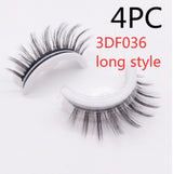 Reusable 3D Mink Lashes Natural False Eyelashes Self Adhesive Fake Glue Free Makeup Eyelash Extension Silk