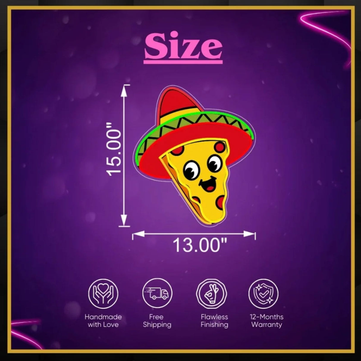 Mexican Mascot UV Neon Sign