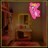 Pink Panther UV Neon Sign