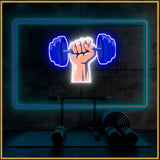 Dumbell UV Neon Sign