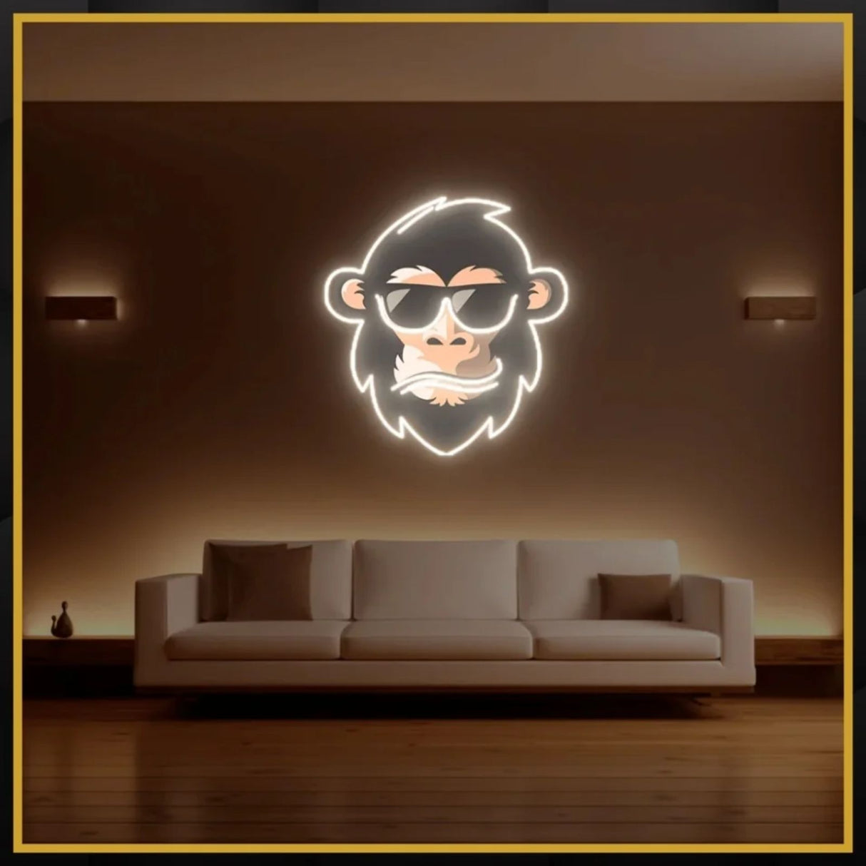 Monkey UV Neon Sign