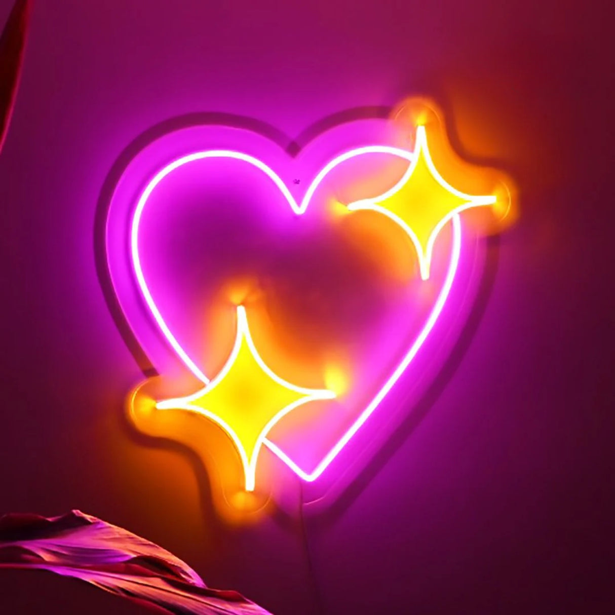 Shining Heart Neon Light Sign