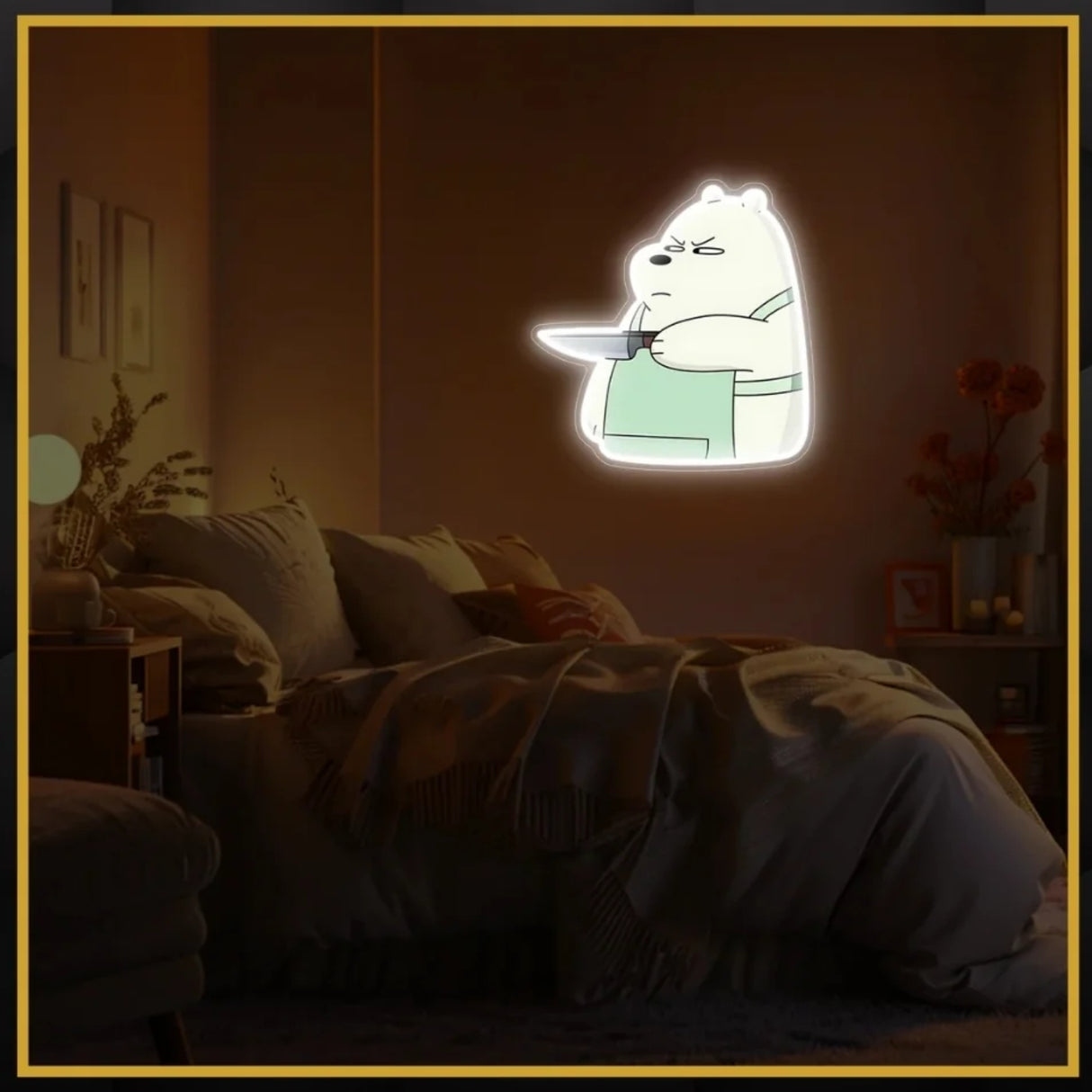 Ice Bear UV Neon Sign