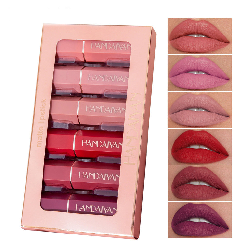 Matte Matte Waterproof Six Lipstick Gift Box Set