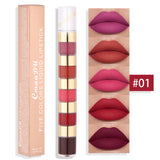 Waterproof And Durable 5 Color Matte No Stain On Cup Bamboo Joint Lip Gloss