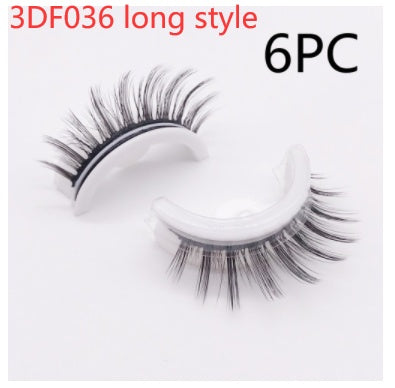 Reusable 3D Mink Lashes Natural False Eyelashes Self Adhesive Fake Glue Free Makeup Eyelash Extension Silk