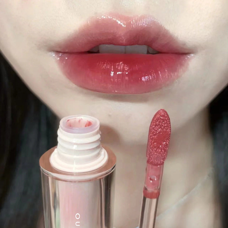 Mirror Lip Lacquer Water Glass Jelly Round Tube Lip Gloss