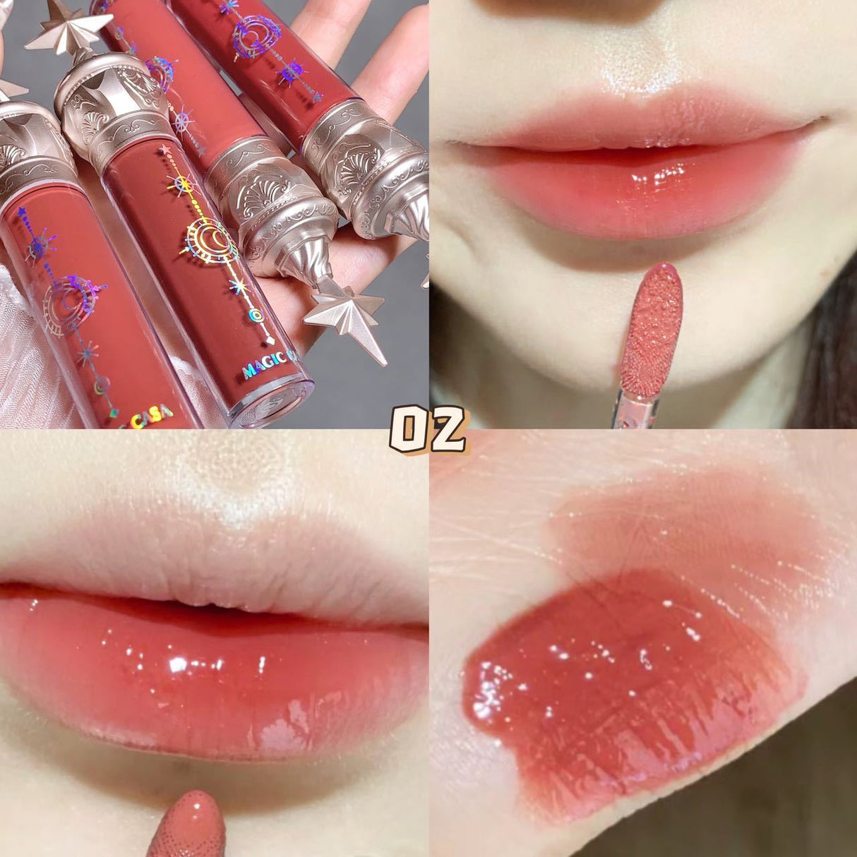 Small Star Stick Mirror Durable Not Easy To Fade Film Transparent Lip Gloss