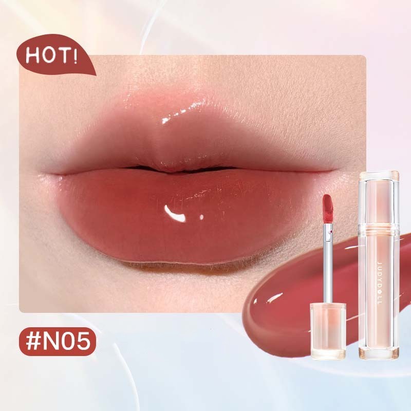 Iced Tea Mirror Lip Glaze Mirror Water Gloss Lip Gloss Glass Jelly Lip Brown Lipstick