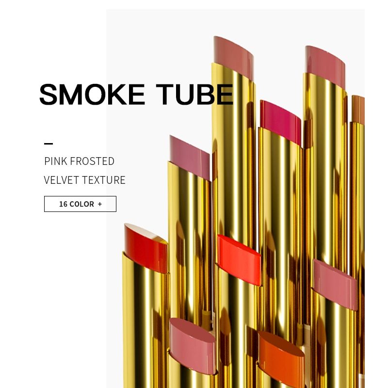 Pudaier16 color cigarette tube lipstick matte matte non-stick cup