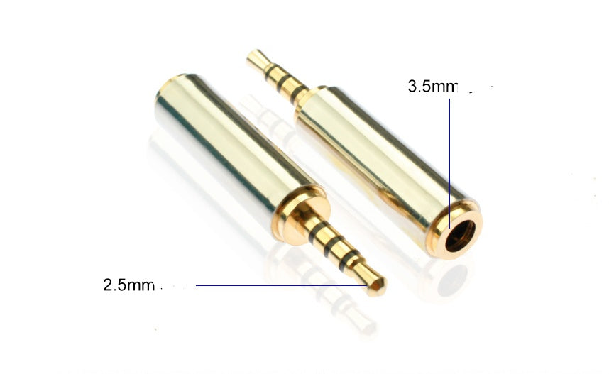 Mobile phone headset adapter 2.5mm to 3.5mm adapter 2.5 revolution 3.5 female small to large plug