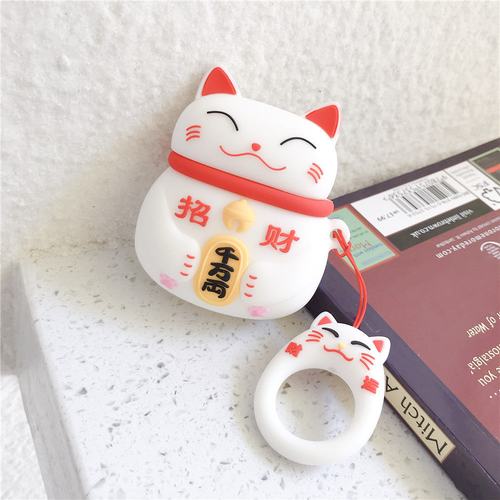 Lucky cat headphones set