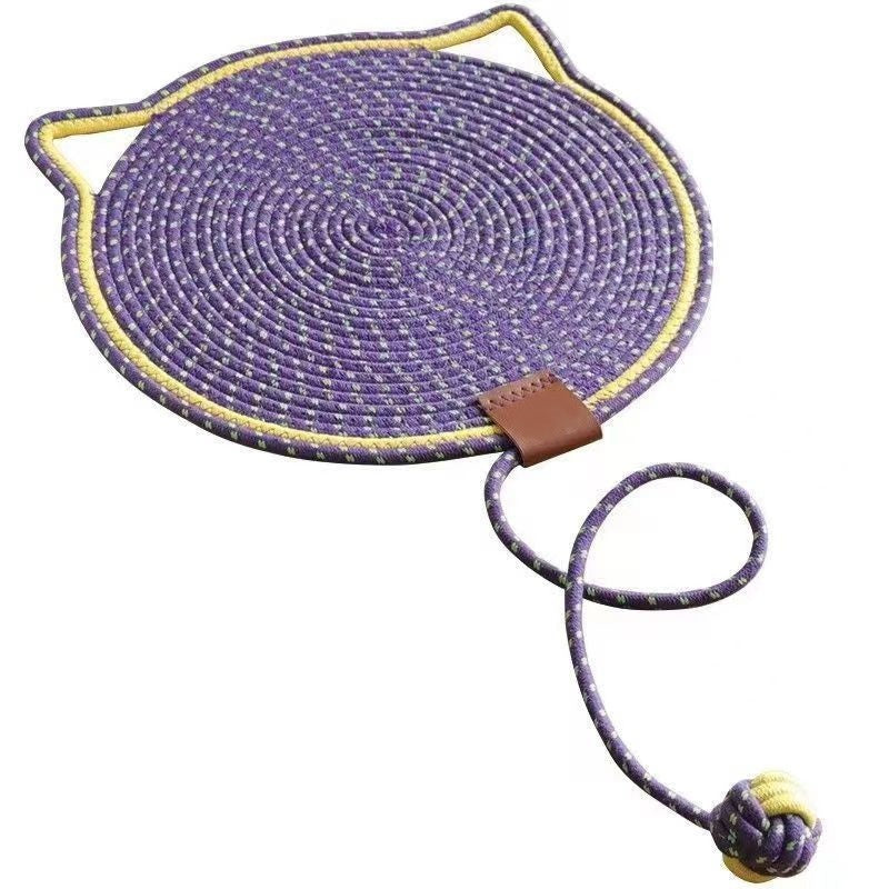 Woven Cotton Cord Cat Pets Scratching Pad Self-hi Ball Integrated Pet Products