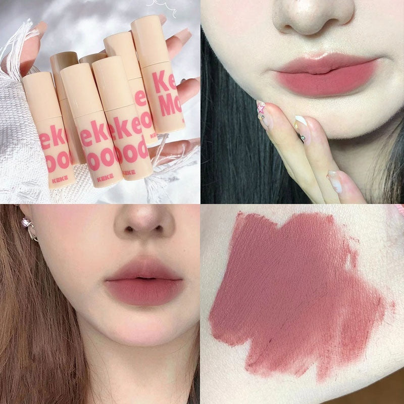 Mousse Velvet Lip Mud Matte Finish Velvet White Lip Gloss