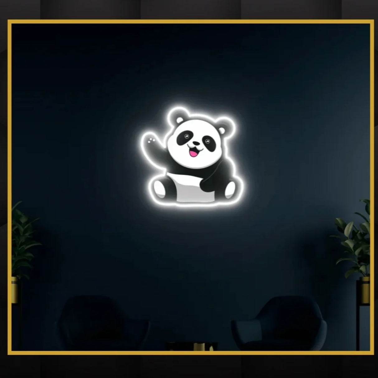 Panda UV Neon Sign