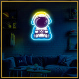 Astronaut Gaming UV Neon Sign