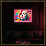 Retro Art Woman UV Neon Sign