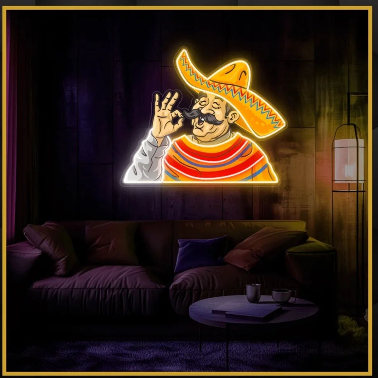 Mexican Man UV Neon Sign