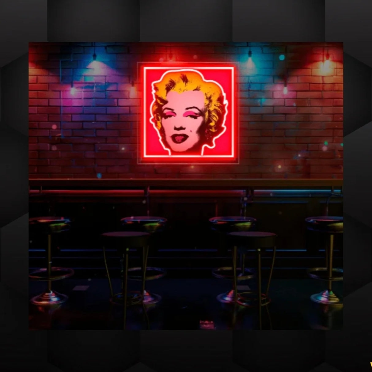 Marilyn Monroe UV Print Neon Sign