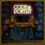 Code Is Poetry Neon Sign