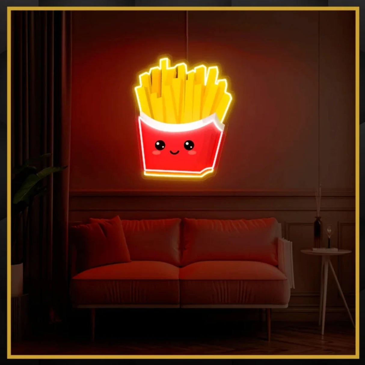 Fries UV Neon Sign