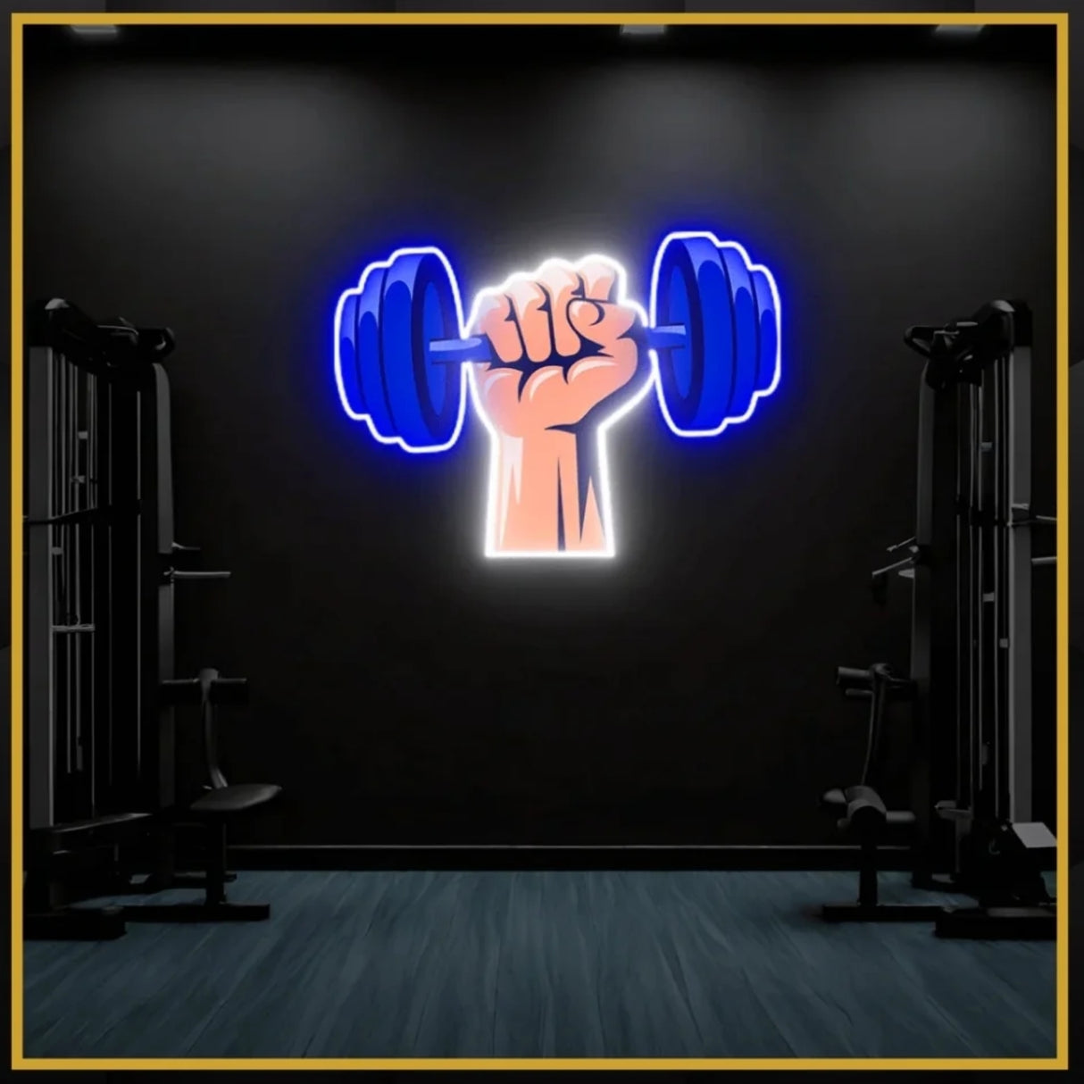 Dumbell UV Neon Sign