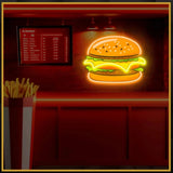 Burger UV Neon Sign