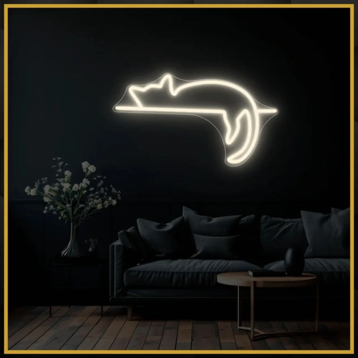 Cat Lying Neon Sign