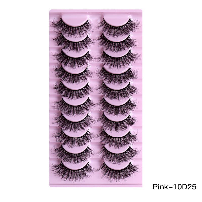 10Pairs Of Natural Thick Curly Eyelashes