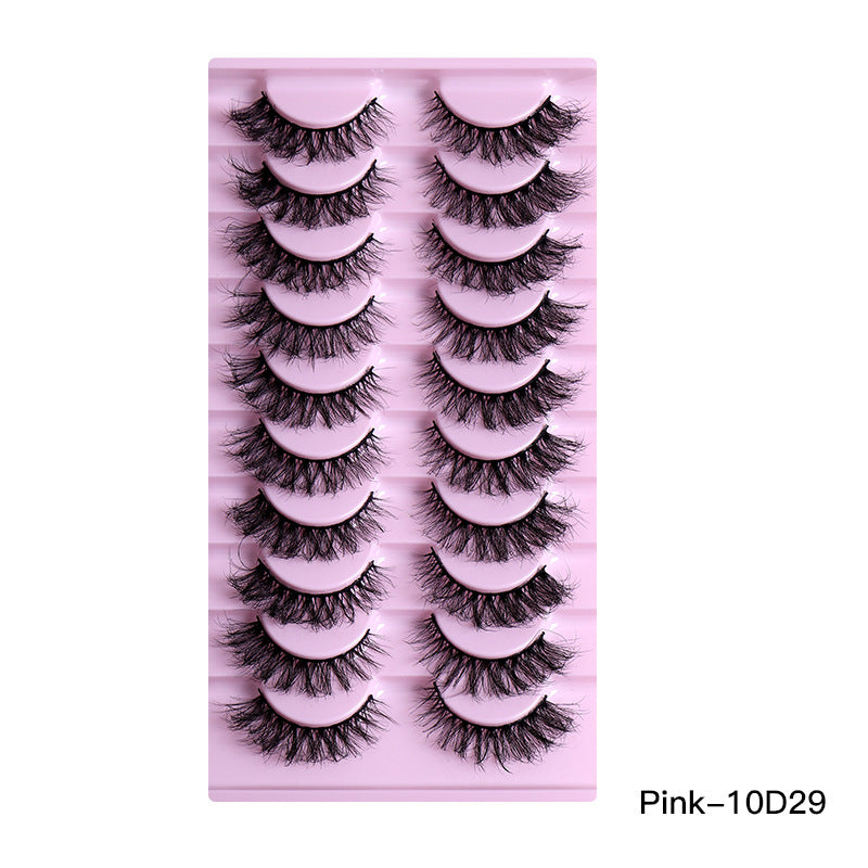 10Pairs Of Natural Thick Curly Eyelashes