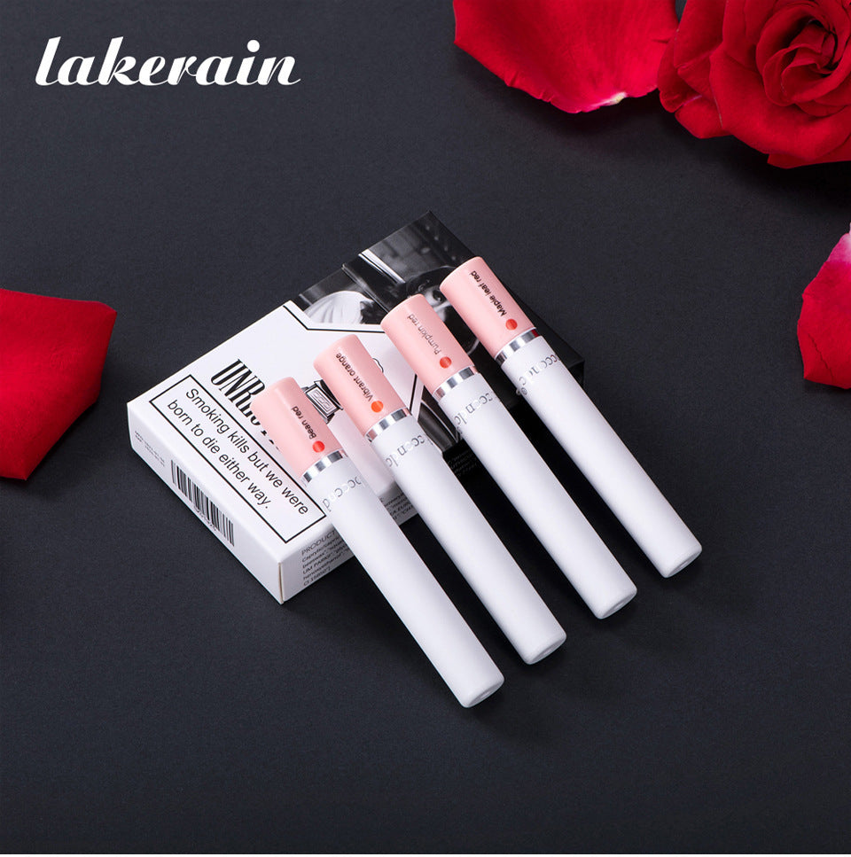 Four-color Matte Moisturizing Not Easy To Fade And Show Off Color Cigarette Lipstick