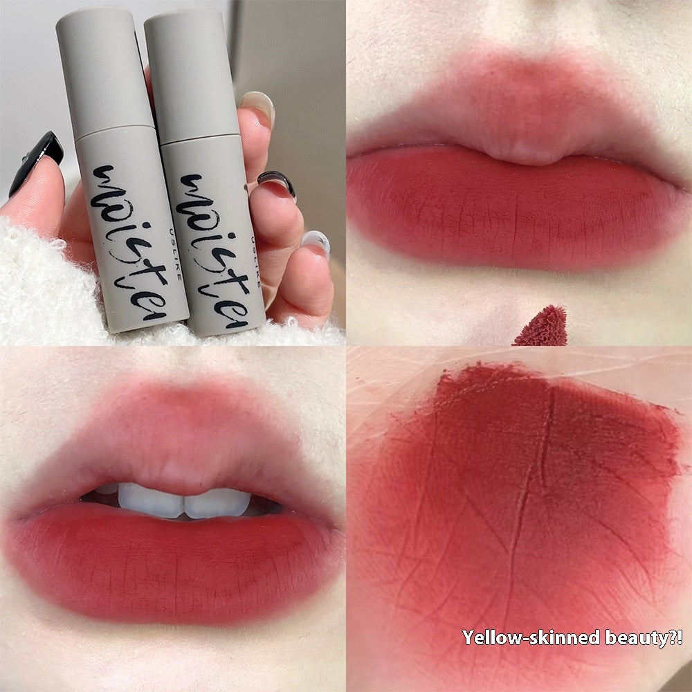 Matte Finish Velvet Non-fading White Smoked Lip Lacquer