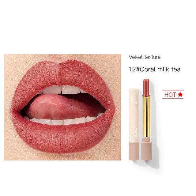 Pudaier16 color cigarette tube lipstick matte matte non-stick cup