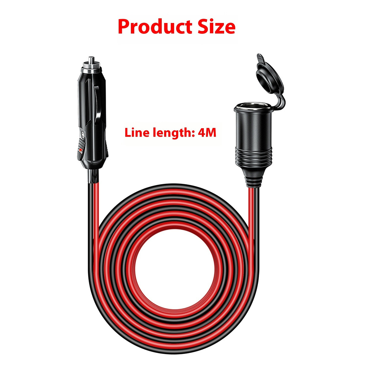 USB Power Extension Cable 4 M Car USB Cigarette Lighter