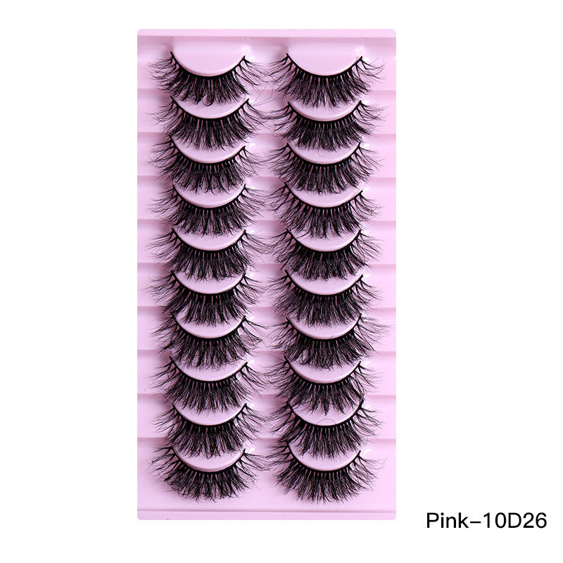 10Pairs Of Natural Thick Curly Eyelashes