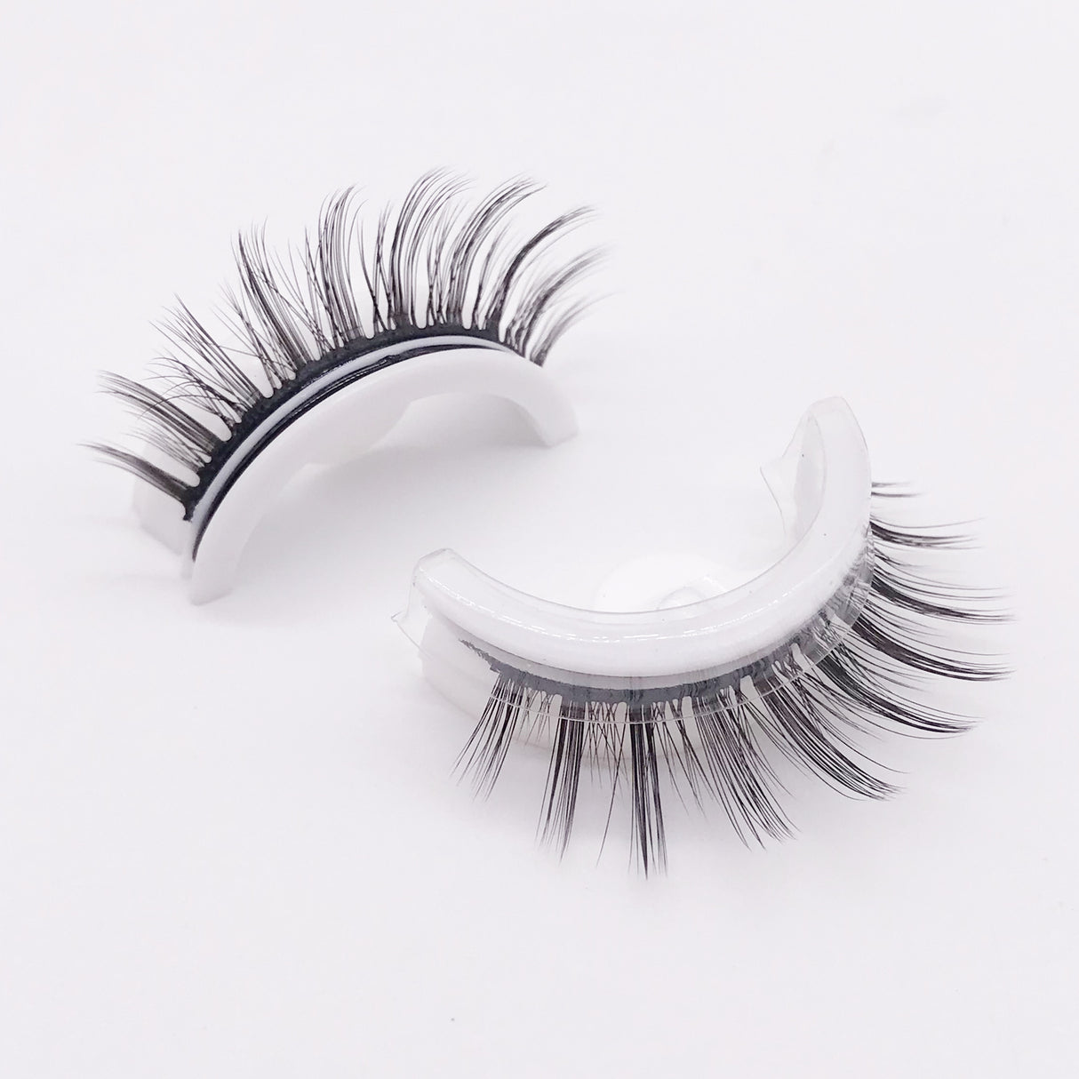 Reusable 3D Mink Lashes Natural False Eyelashes Self Adhesive Fake Glue Free Makeup Eyelash Extension Silk