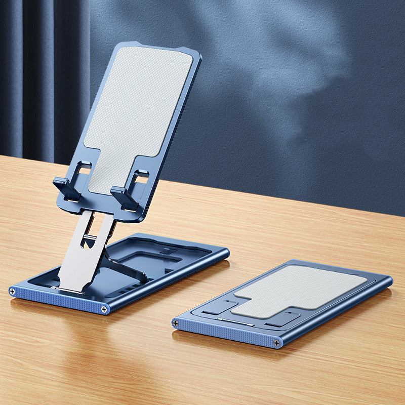 Compatible with Apple, Aluminum Alloy Phone Holder Foldable Desktop Ipad Tablet Holder Slim Metal Phone Holder