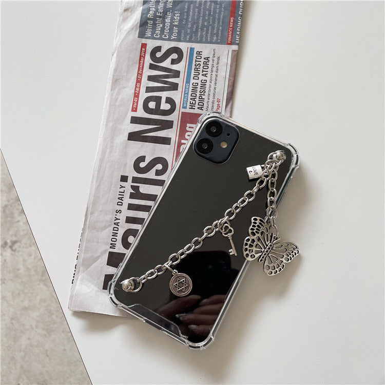 Laser Butterfly Chain Phone Case Cover