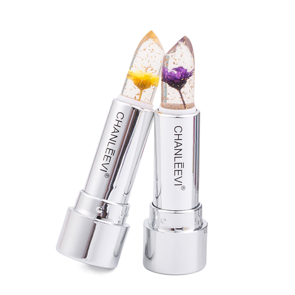 Flower Gold Leaf Temperature Change Crystal Lipstick