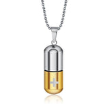 Perfume bottle pendant necklace