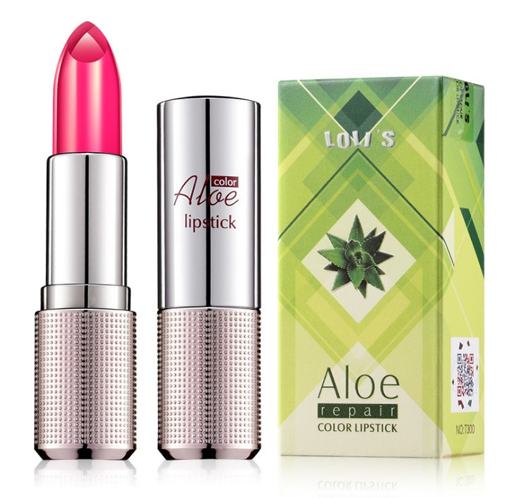 Aloe Vera crystal, aloe vera gel, aloe gel, color change lipstick, not easy to fade, not easy to touch cup